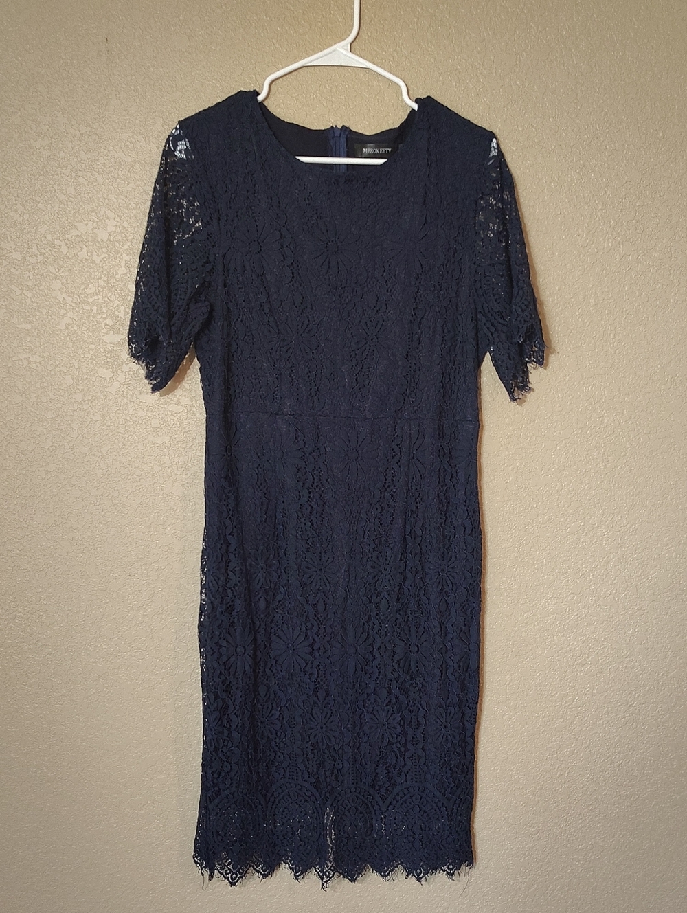 Midnight Lace Midi Dress by MIGNONETTE